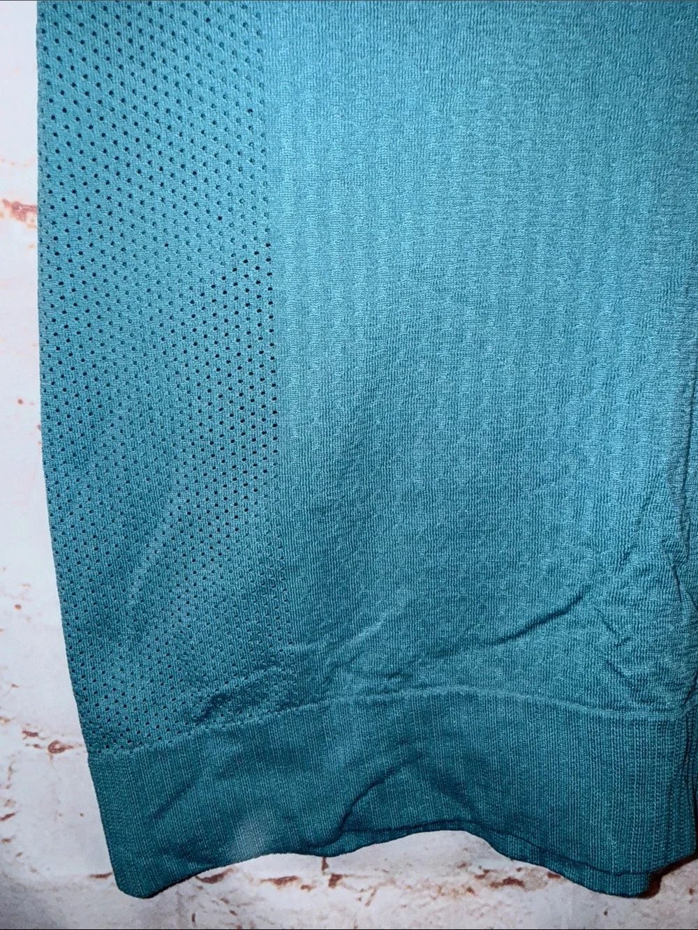 Nike Women’s Teal Dri-FIT Racerback Tank perforated seamless breathable small